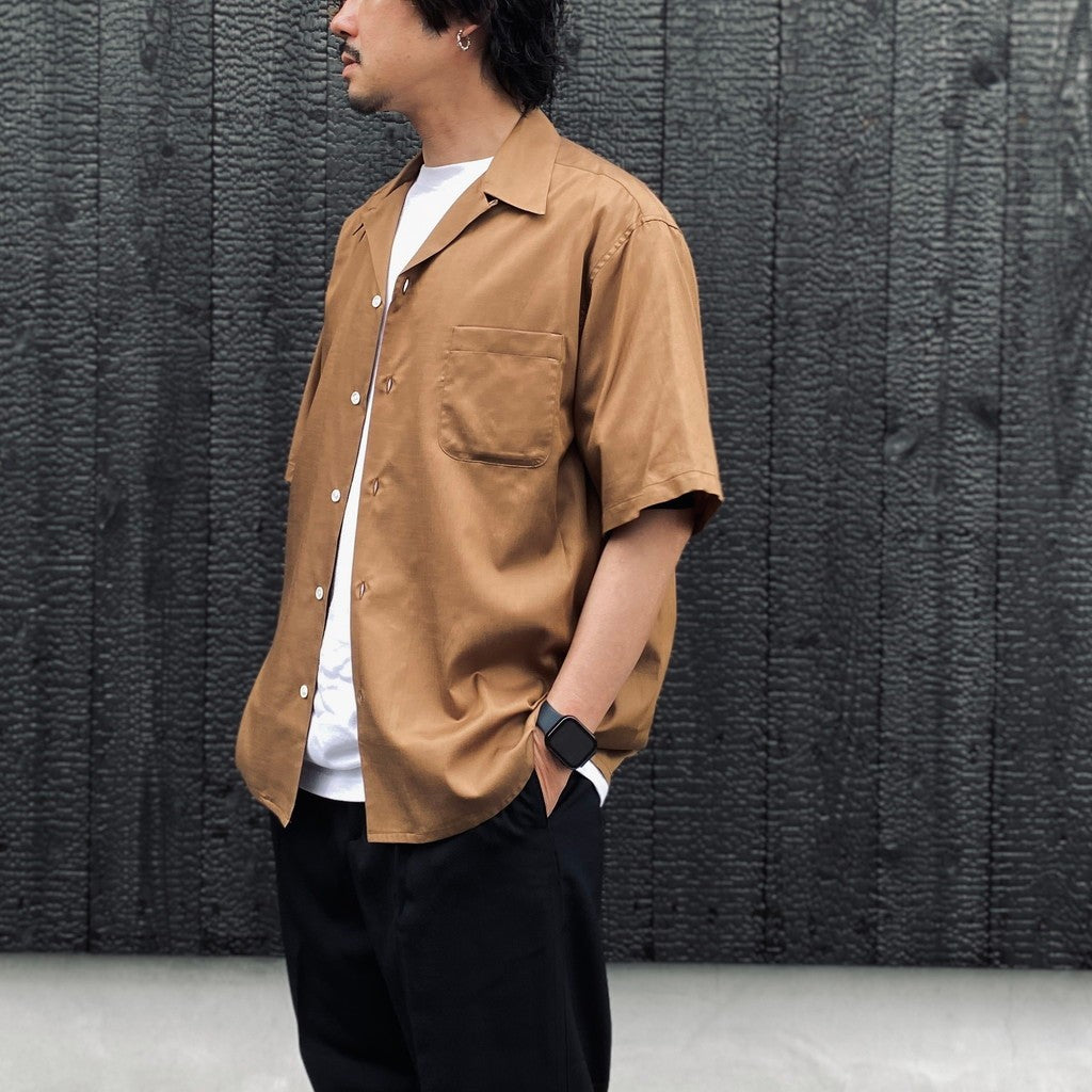 OPEN COLLAR SHIRT S/S ( TYPE-2 ) #BROWN [26SS-WMS-OC19]