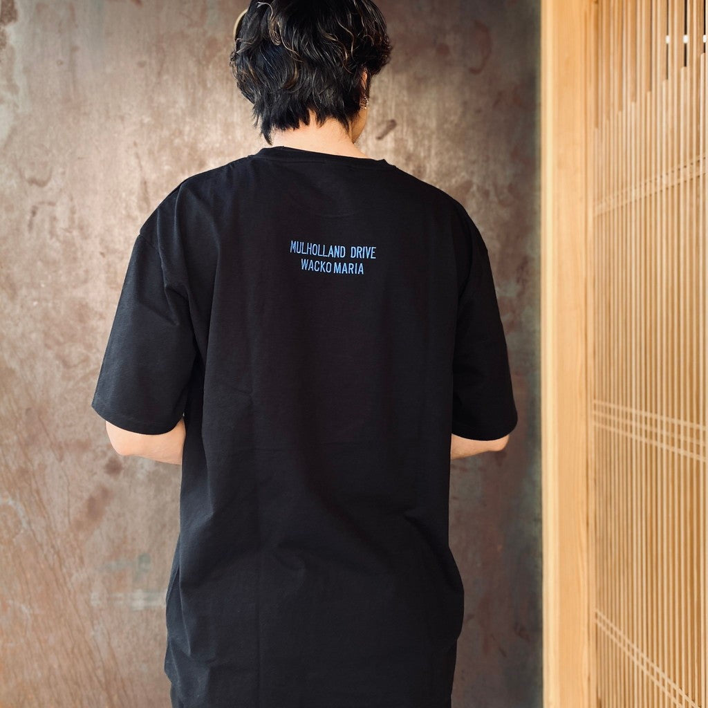 MULHOLLAND DRIVE | WASHED HEAVY WEIGHT CREW NECK T-SHIRT ( TYPE-2 ) #BLACK [MD-WM-WT02]
