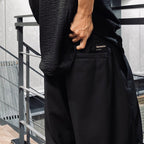 寬鬆休閒褲 #黑色 [SS24-B10]