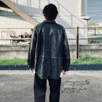 LEATHER SHIRT #GOAT SKIN SUEDE LEATHER [sn25f002]