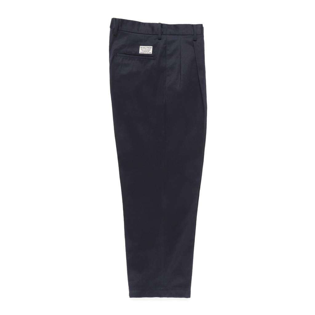 DOUBLE PLEATED CHINO TROUSERS #NAVY [24FW-WMP-PT02]