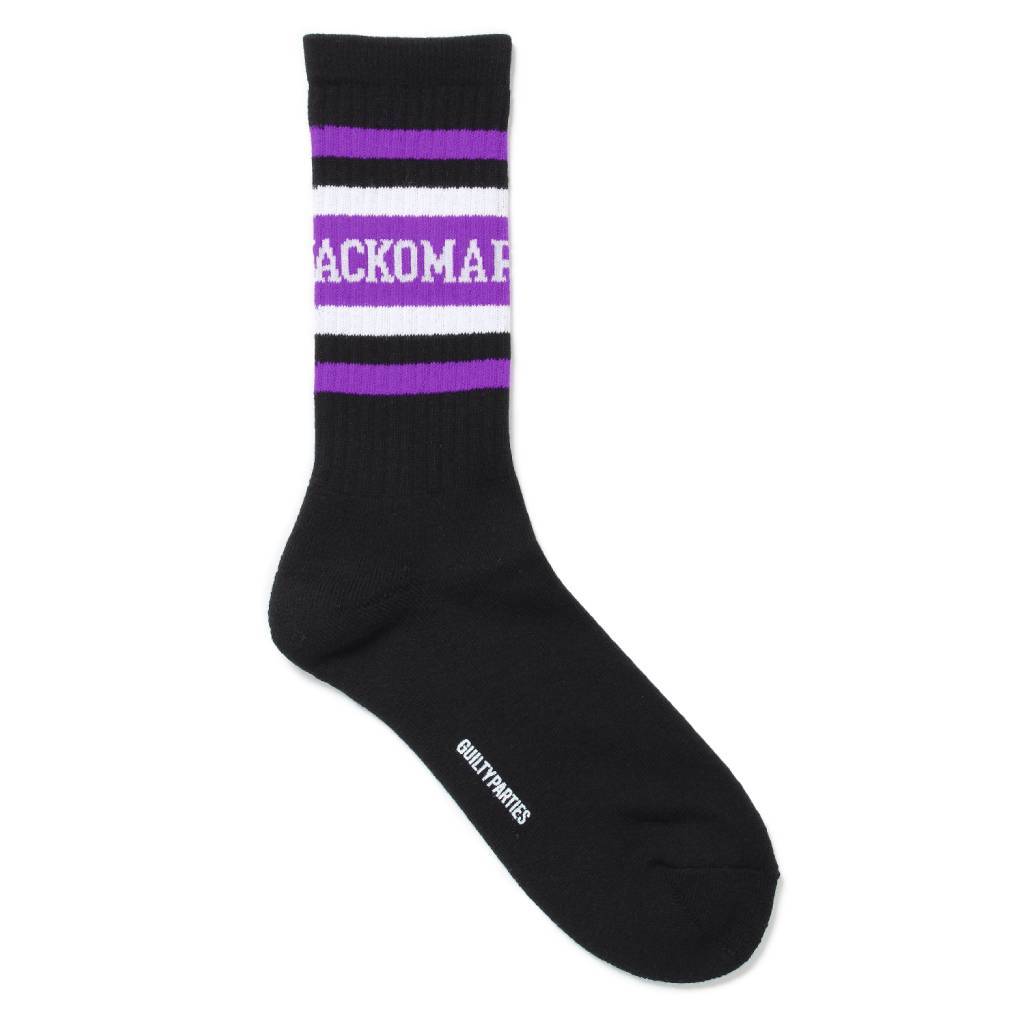 SKATER SOCKS (TYPE-1) #BLACK-PURPLE [24FW-WMA-SO01]