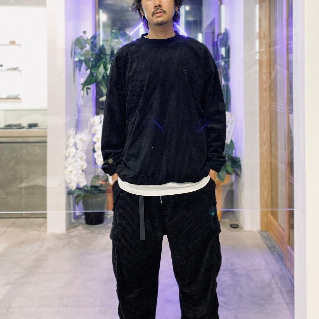 EQUALIZER CORD CREW SWEAT #Black [25FW_SW01]