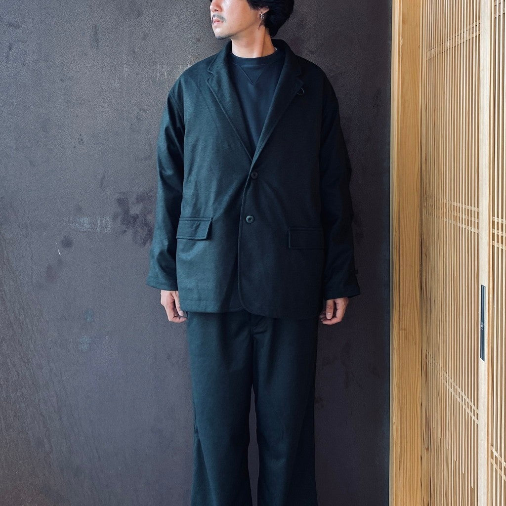 TECH LOOSE 2B JACKET FLANNEL & TECH EASY TROUSERS FLANNEL #D.OLIVE [BJ-32026W / BP-39026W]