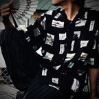 葛飾北斎 | S/S HAWAIIAN SHIRT #BLACK [HOKUSAI-WM-HI01]
