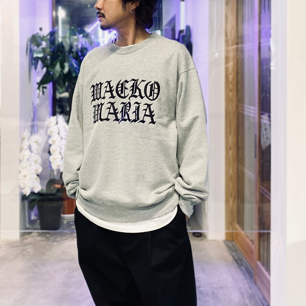 HEAVY WEIGHT CREW NECK SWEAT SHIRT #GRAY [25FW-WMC-SS05]