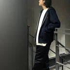 HEAVY WEIGHT FULL ZIP HOODED SWEAT SHIRT ( TYPE-2 ) #NAVY [24FW-WMC-SS02]