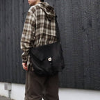 Early Morning | DEERSKIN LARGE MESSENGER BAG #BLACK [EM0924403]
