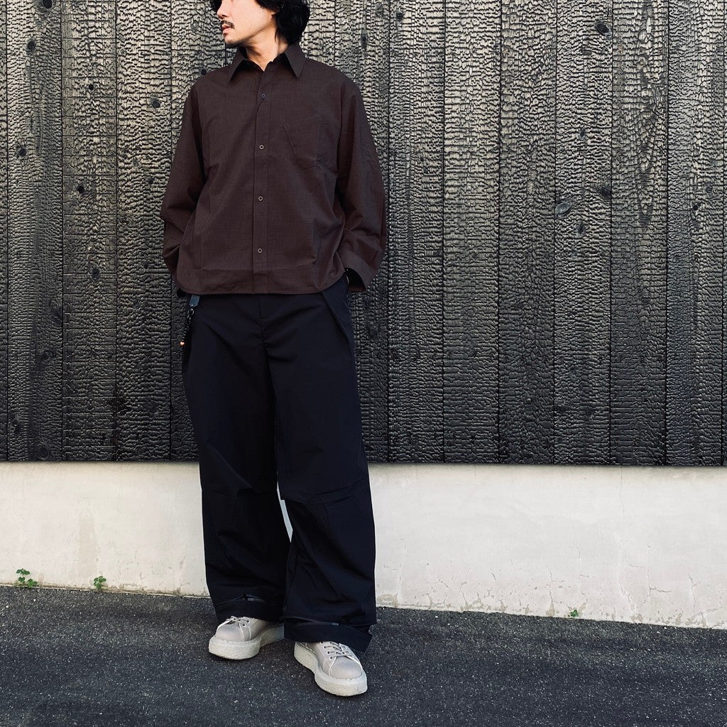 WX-P1 Zip-Extentsion Wide Trousers #Black [GOOPI-26SS-MAY-01]