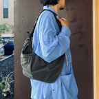 TEXTURED TWILL BODY BAG #CHARCOAL [FTT36262B0007]