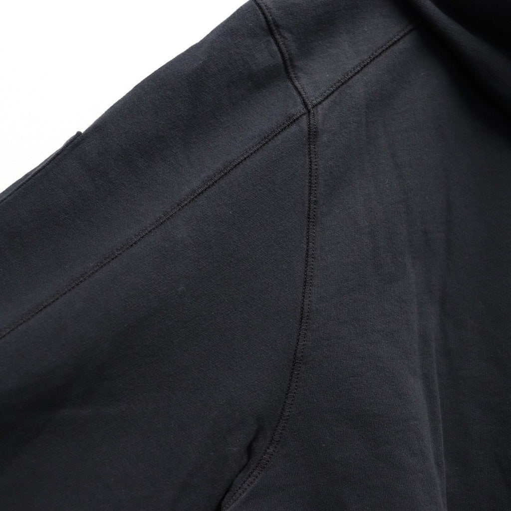 LIGHT FLEECE ZIP HOODED LENS SWEATSHIRT #BLACK 999 [20CMSS081A-002246G]