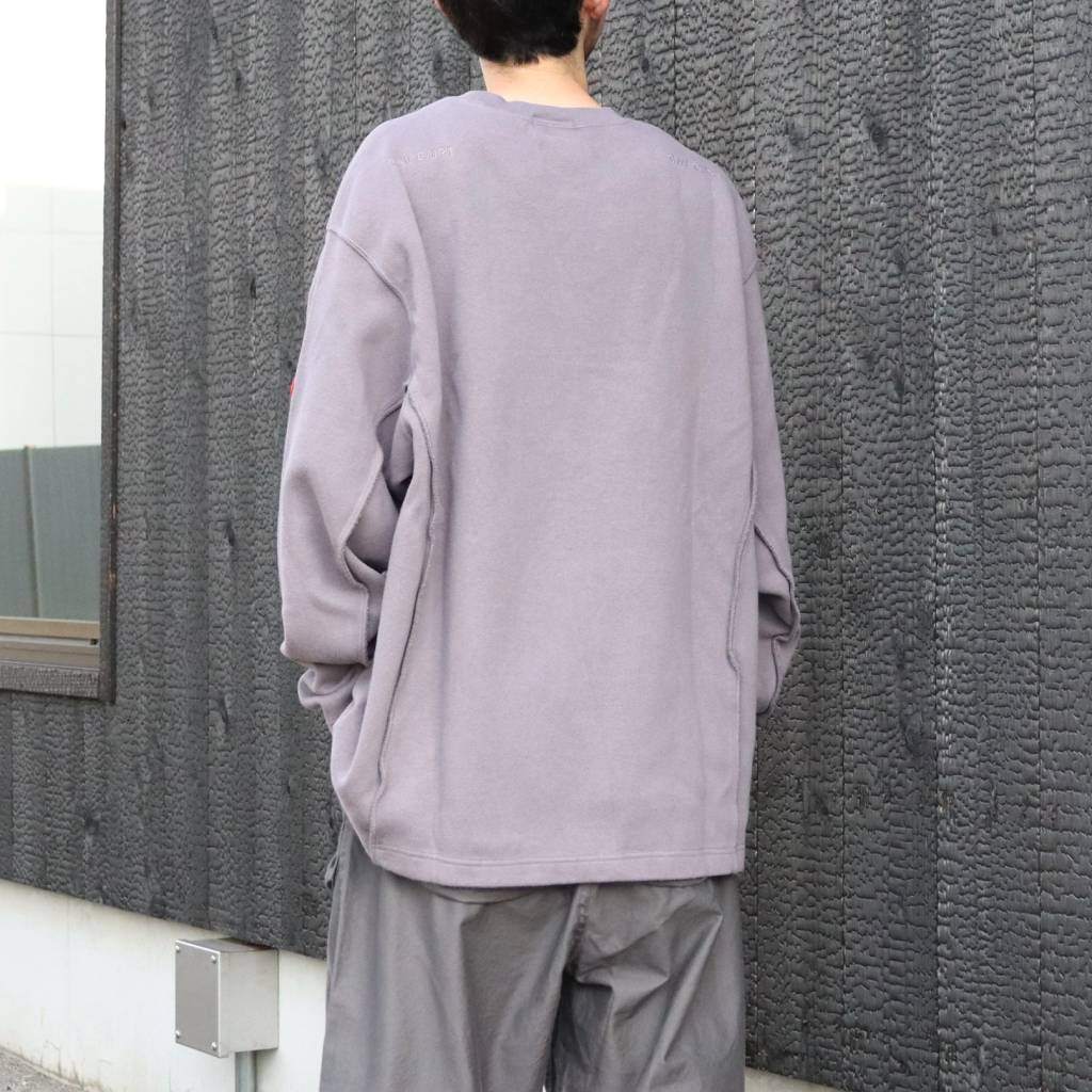 SIDE SEAM DBL KNIT LONG SLEEVE #KHAKI [CES29CS22]