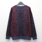 LEOPARD MOHAIR CREW NECK SWEATER #NAVY [25FW-WMK-KN07]