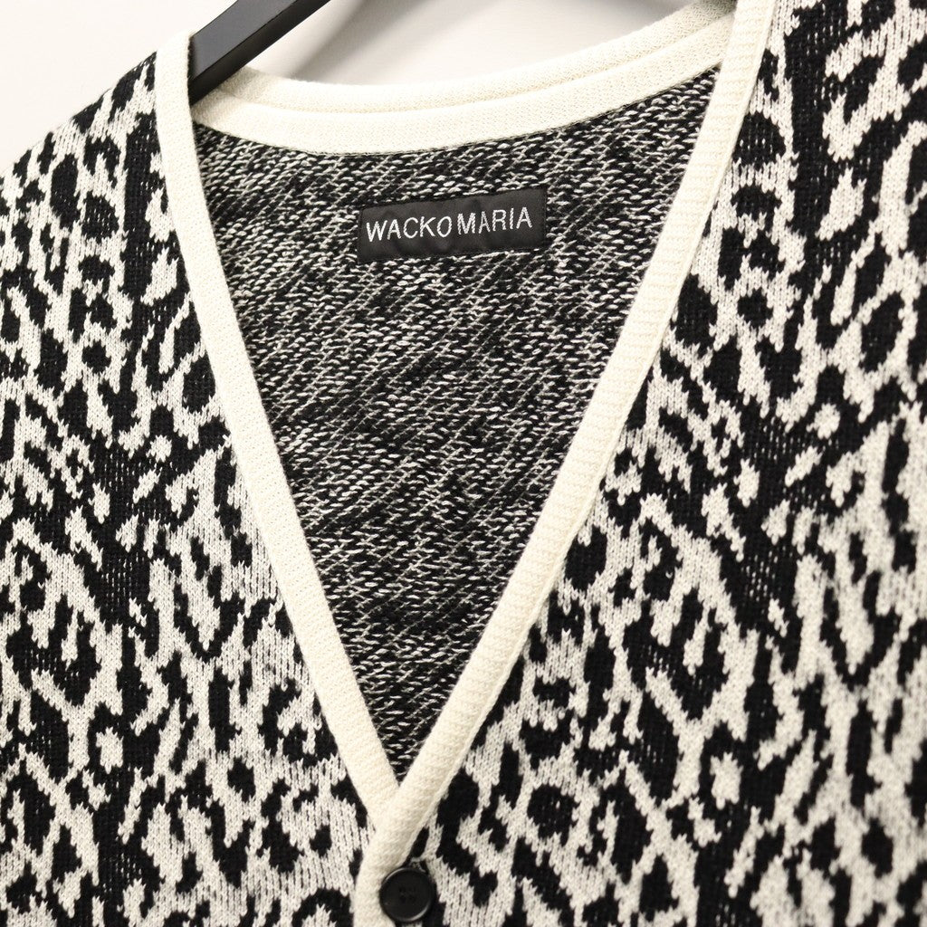 LEOPARD JACQUARD CARDIGAN ( TYPE-1 ) #WHITE [26SS-WMK-KN14]