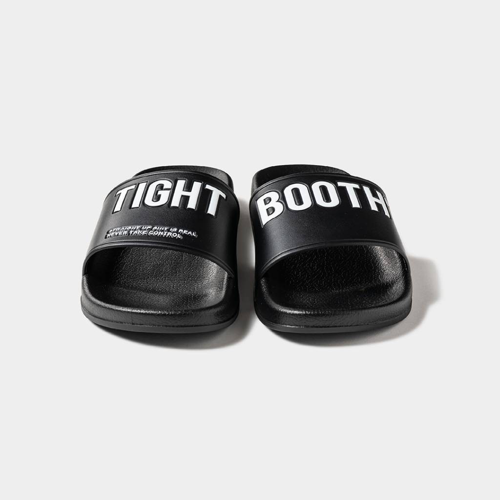 BIG LABEL SLIDE SANDAL #Black [SU26-A09]