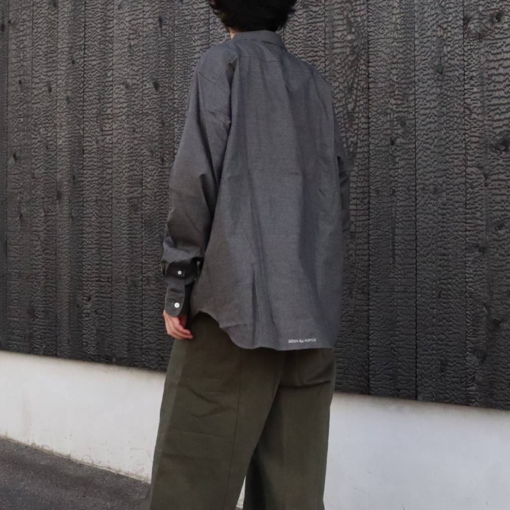 Micro Plaid Open Collar Shirt #Grey [SD26F-SH02]