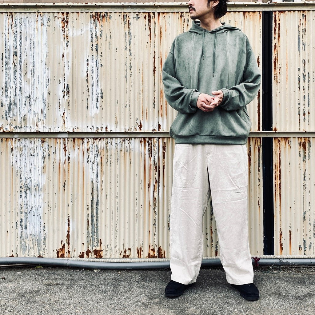 麂皮寬鬆褲 #象牙色 [FW25-B12]