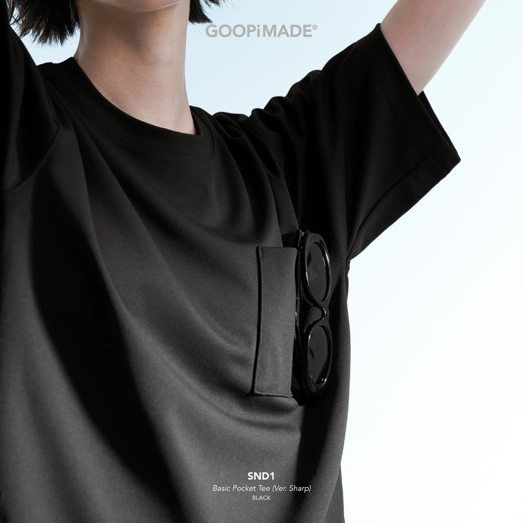 SND1 - Basic Pocket Tee (Ver. Sharp) #Black [GOOPI-26SS-APR-01]