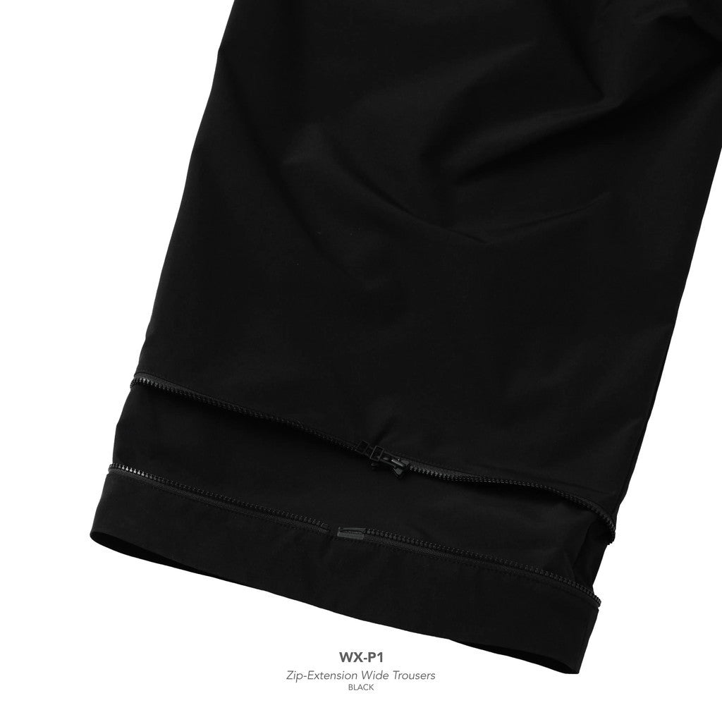 WX-P1 Zip-Extentsion Wide Trousers #Black [GOOPI-26SS-MAY-01]