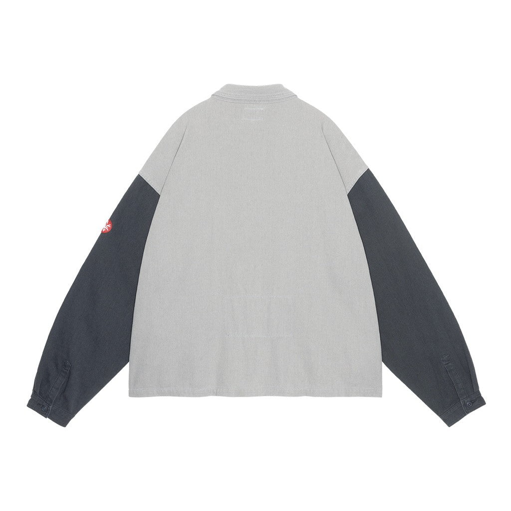 STRIPE CUT SHORT SHIRT JACKET #GREY [CES29JK21]