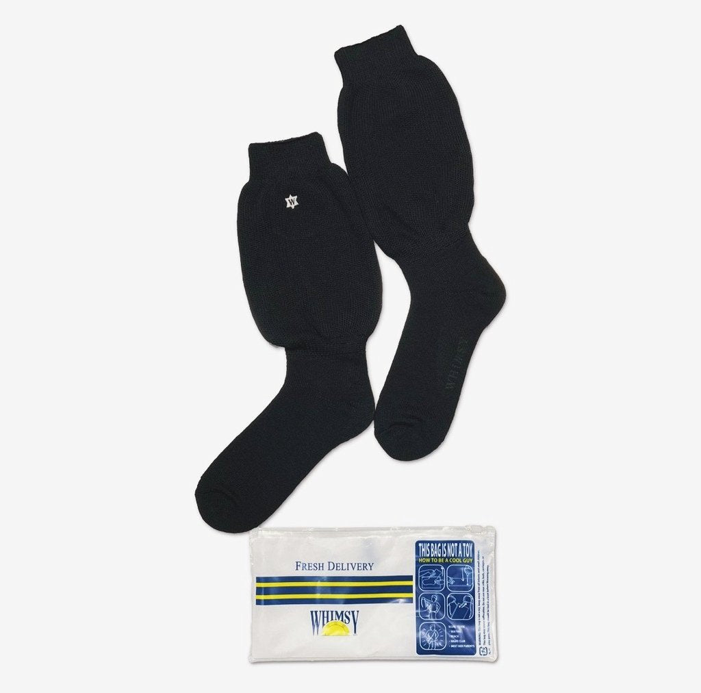 WHIMSY | Logo Socks(LOOSE FIT) #PURE BLACK [M-P1-XW1]