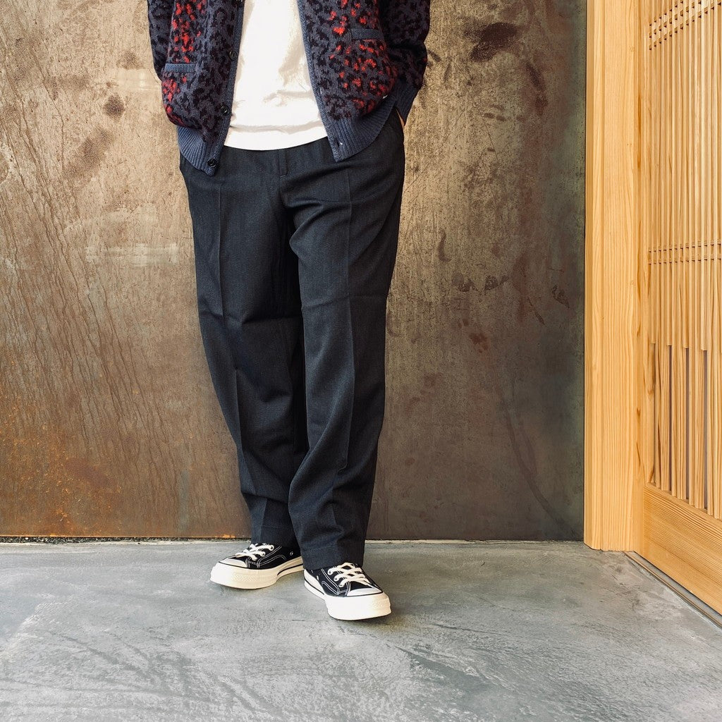 DOUBLE PLEATED CHINO TROUSERS ( TYPE-2 ) #CHARCOAL [25FW-WMP-PT02]