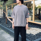 DBL KNIT SHORT SLEEVE CREW NECK #KHAKI [CES29CS23]