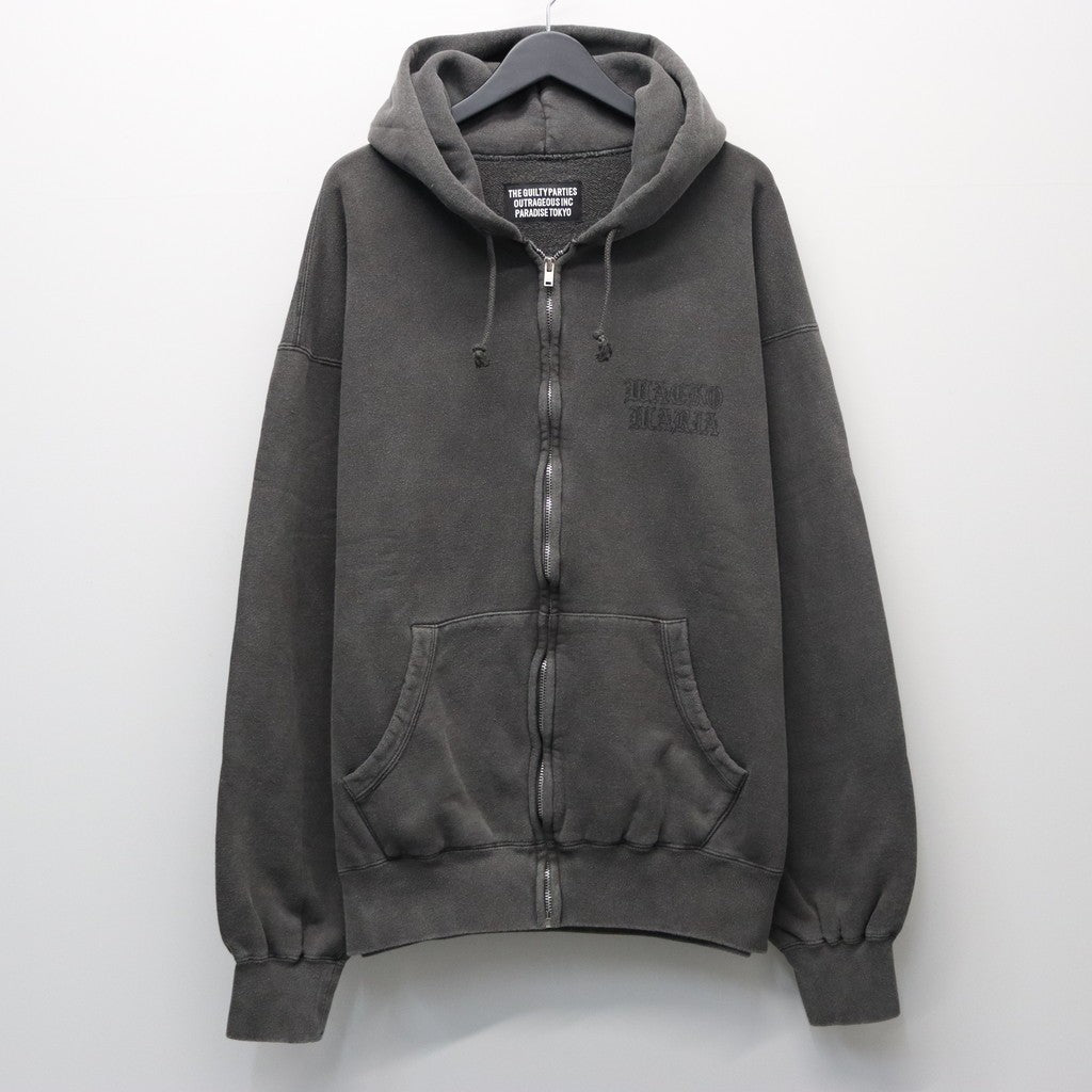 WASHED MIDDLE WEIGHT PULLOVER HOODED SWEAT SHIRT #GRAY [26SS-WMC-SS05]