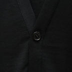 棉質針織開襟衫（2 型）#黑色 [25SSE-WMK-KN04]