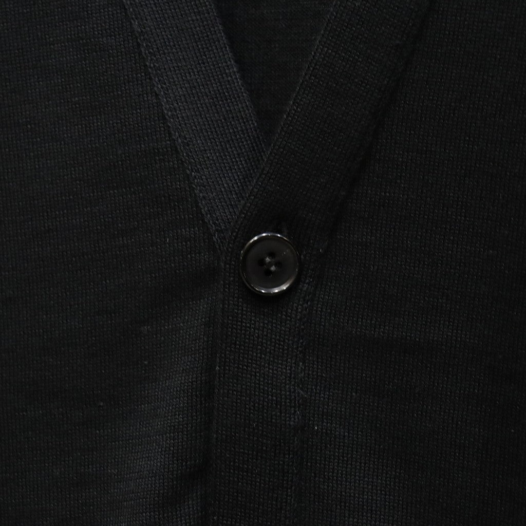 棉質針織開襟衫（2 型）#黑色 [25SSE-WMK-KN04]
