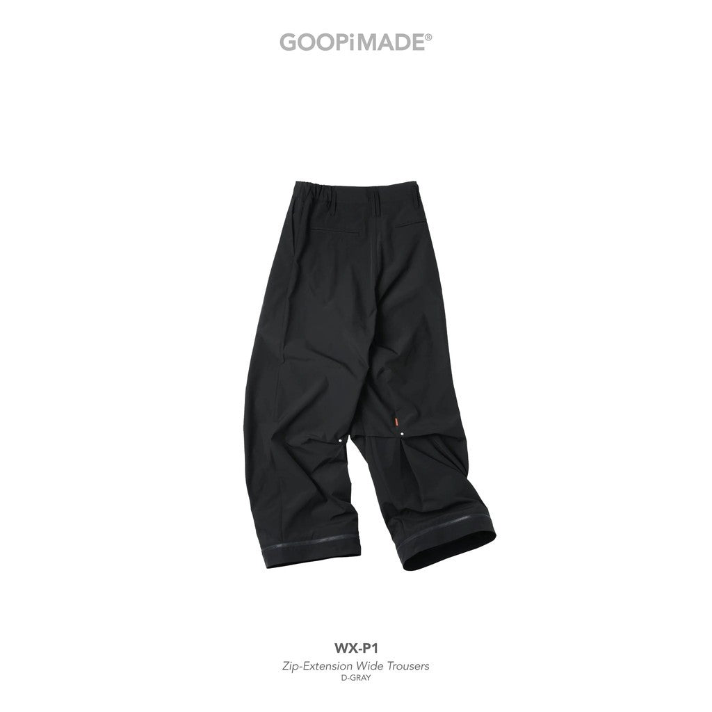 WX-P1 Zip-Extentsion Wide Trousers #D-Gray [GOOPI-26SS-MAY-01]