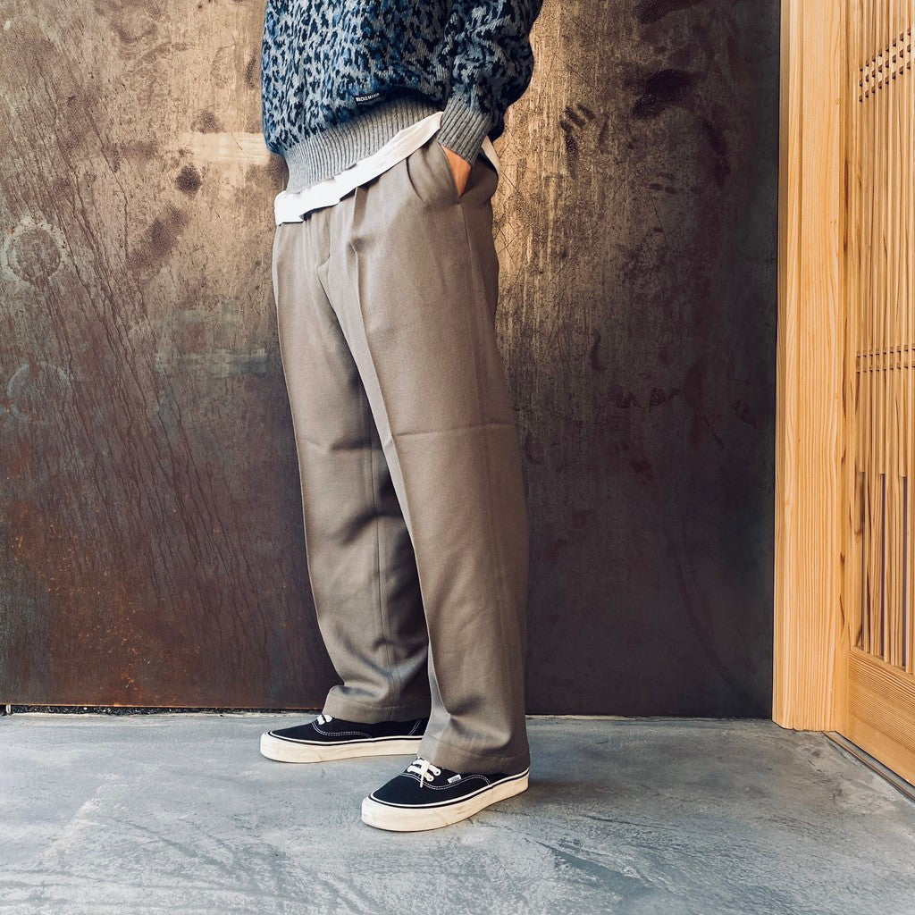 DOUBLE PLEATED CHINO TROUSERS ( TYPE-2 ) #GRAY [25FW-WMP-PT02]