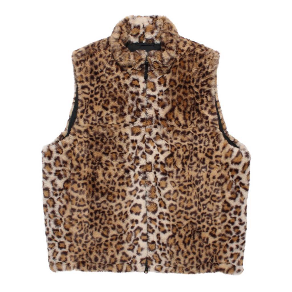 WILD THINGS | LEOPARD FUR HAPPY VEST ( TYPE-1 ) #BEIGE [26FW-WMO-WT05]
