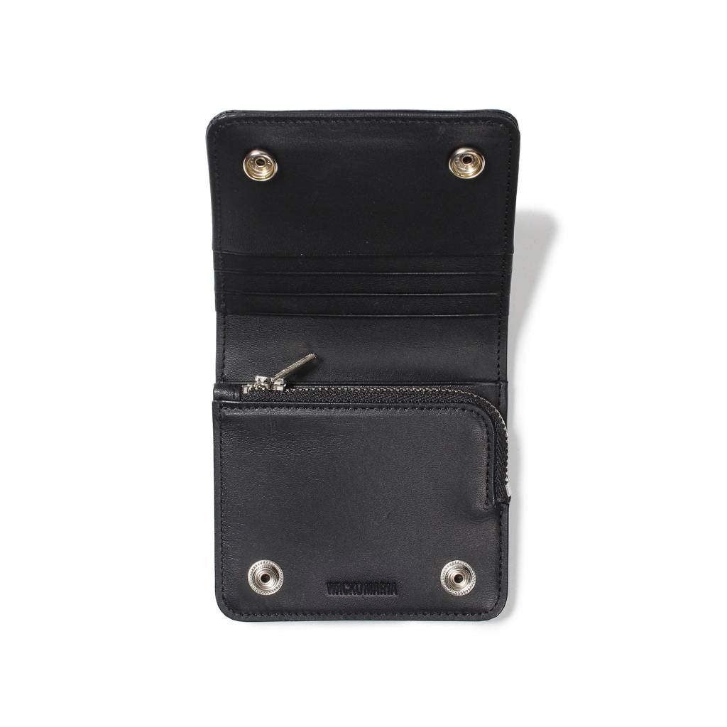 小物 WACKO MARIA SPEAK EASY SHORT WALLET WACKO MARIA Black Speak Easy Short Wallet Wacko Maria