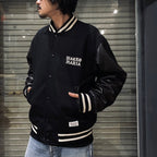LEATHER VARSITY JACKET -B- -TYPE 2- #BLACK [24SS-WMO-BL10]