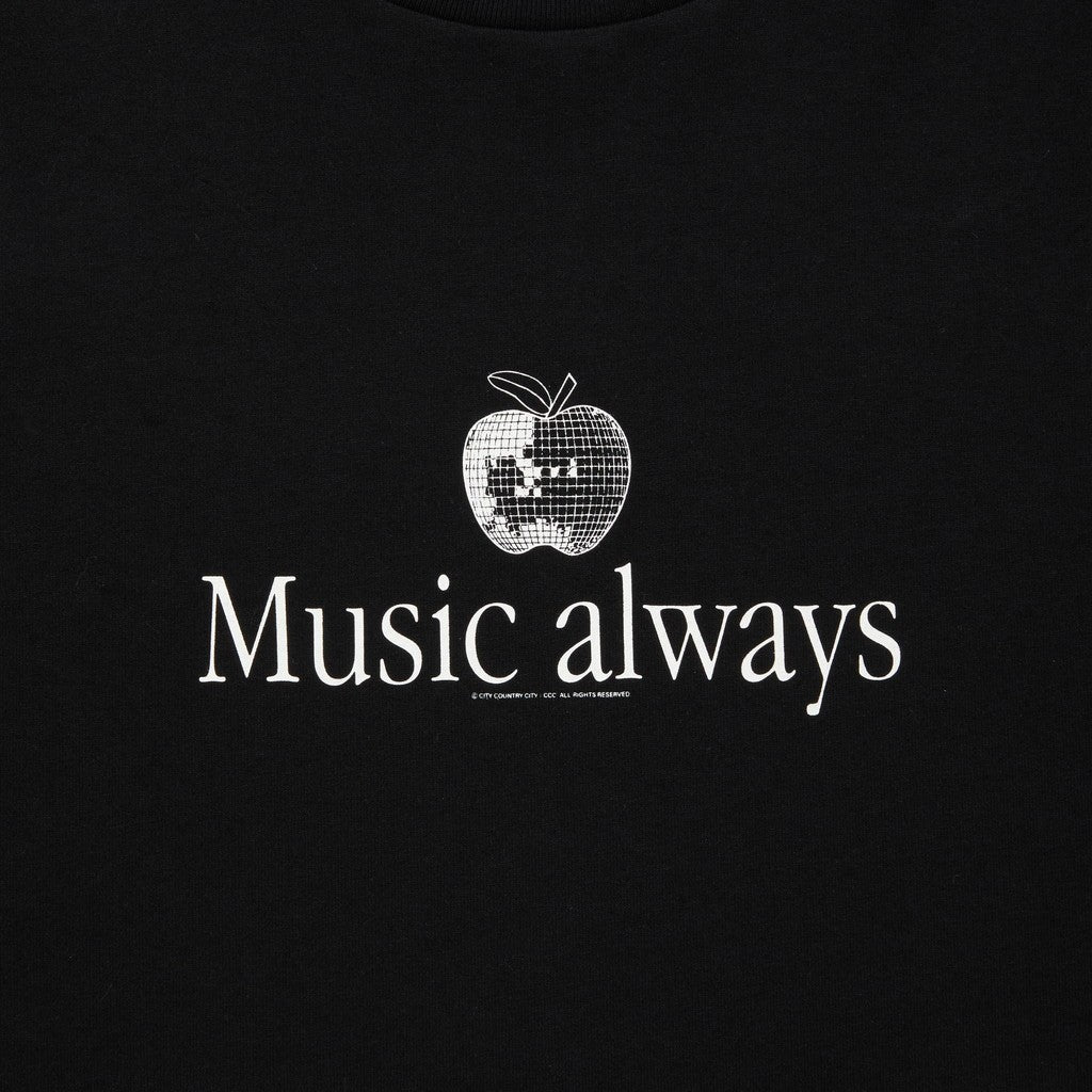 COTTON L/S T-SHIRT_Music always #BLACK [CCC-251T002]
