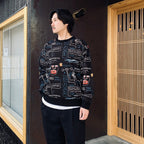 JEAN-MICHEL BASQUIAT | CREW NECK SWEATER ( TYPE-1 ) #ONE [BASQUIAT-WM-KN11]