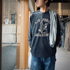 美國空軍鷹圖案長袖T卹（做舊款）#做舊黑色 [BW252-UAL]