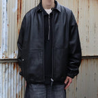 LEATHER SWING TOP #BLACK LEATHER [sn25f001]