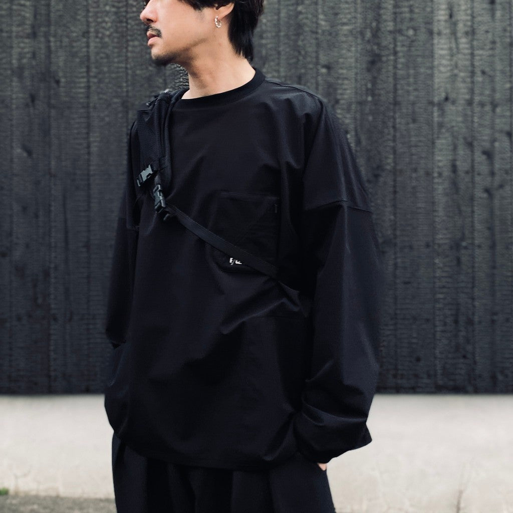 TEXTURED TWILL 3 POINTS SLINGER BAG #BLACK [FTT36261B0004]