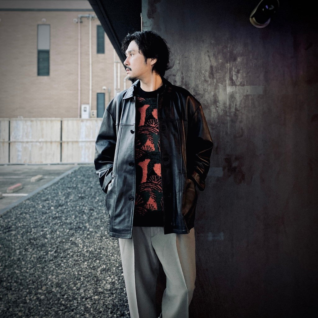 LEATHER BPP JACKET #BLACK [tc22f022]