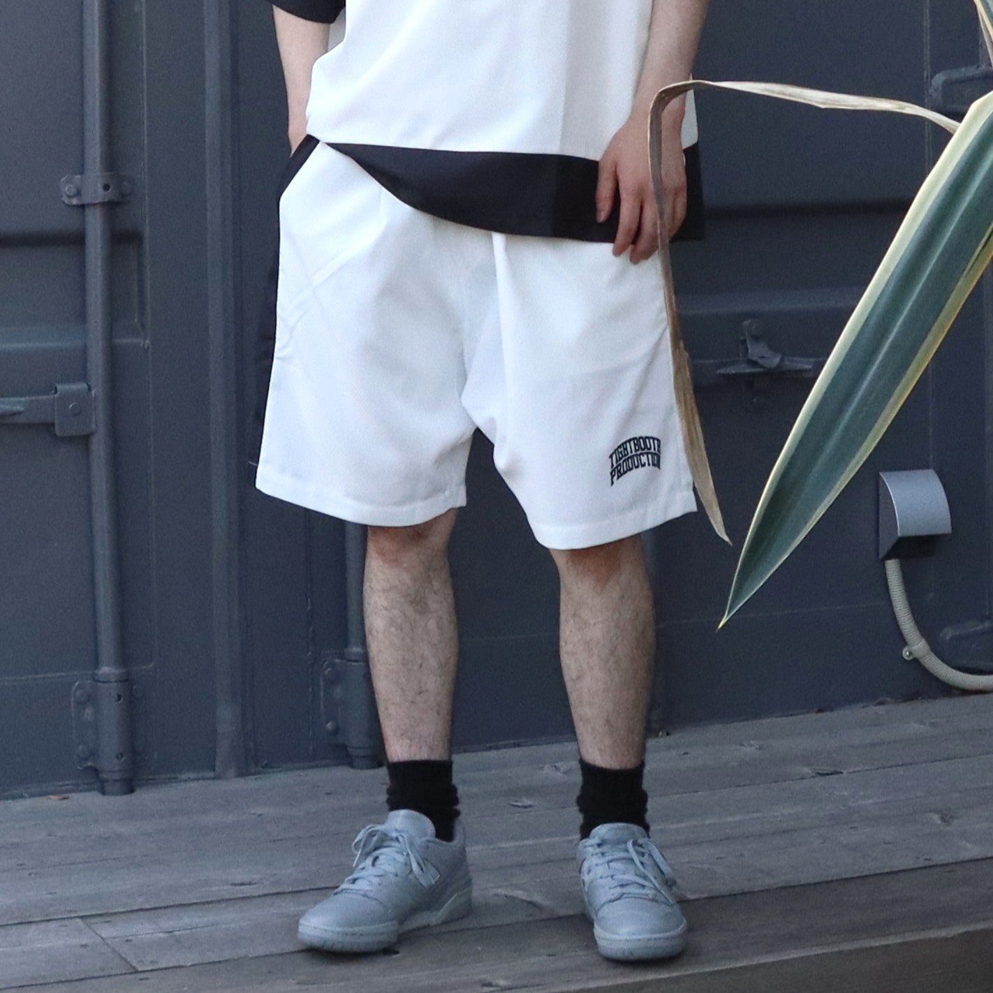 COLLEGE DOBBY SHORTS #White [SU25-B05]