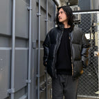 皮革羽絨外套（TYPE-2）#黑色 [24FW-WMO-OD02]