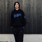 MLB | LA | HEAVY WEIGHT PULLOVER HOODED SWEAT SHIRT ( TYPE-2 ) #BLACK [MLB-WM-SS02]