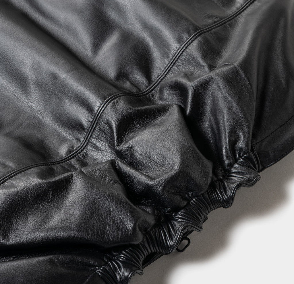 TBKB | SHORT LEATHER MONSTER PARKA #BLACK [FW23-TBKB01]