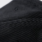 Leather Strap Corduroy Cap #Black [SD26F-CP05]