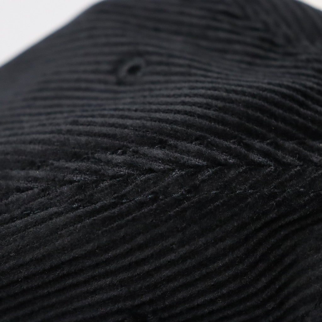 Leather Strap Corduroy Cap #Black [SD26F-CP05]