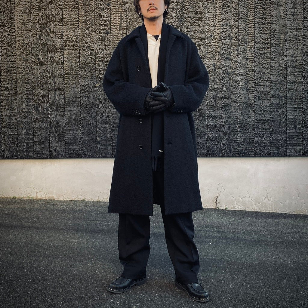 BAL COLLAR COAT ( TYPE-2 ) #BLACK [25FW-WMO-CO02] - cocorozashi