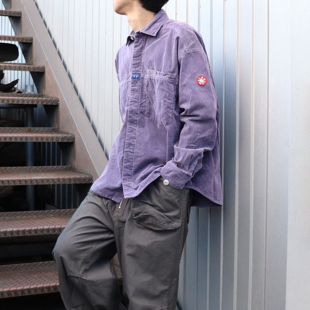 OVERDYE CORD DESIGN BIG SHIRT #PURPLE [CES28SH03]
