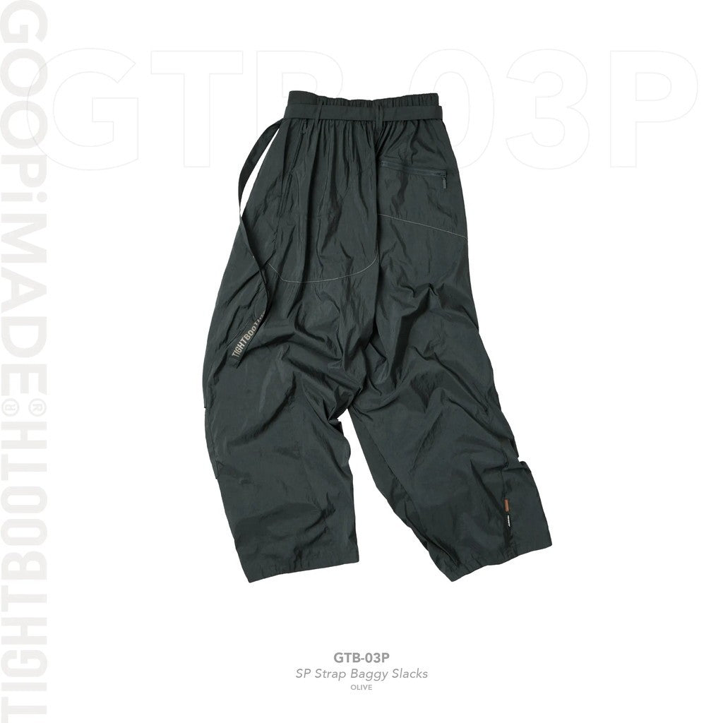 TIGHTBOOTH | “GTB-03P” SP 肩帶寬鬆休閒褲 #橄欖綠 [GOOPI-25AW-OCT-02]
